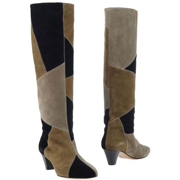 Isabel Marant Etoile Patchwork Suede Boots - Picture 1 of 7